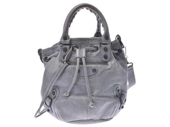 Balenciaga Handbag Grey Leather  ref.221700