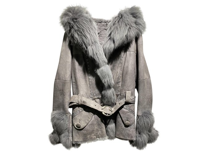 Italia Independent Fur coat Grey  ref.221749