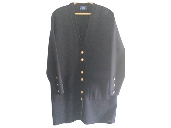 Saint James Brittany jacket coat Navy blue Gold hardware Wool  ref.221794