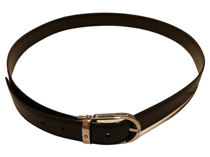 MONTBLANC BELT BLACK AND SILVER BRAND NEW Silver hardware Leather  ref.221808