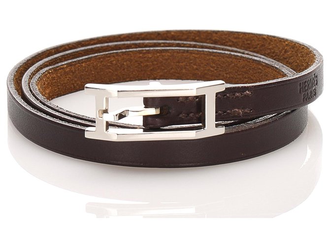 Hermès Hermes Brown Api Leather Bracelet  ref.221882