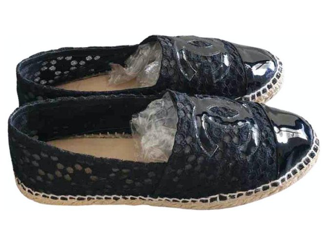 Chanel Espadrilles Black Cloth  ref.221964