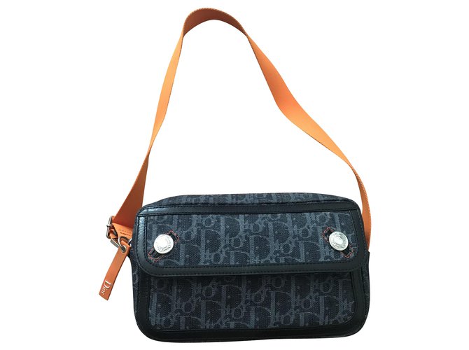 Dior Handbags Blue Orange Cloth  ref.221976