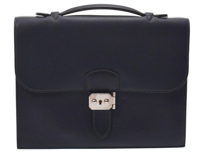 Hermès Handbag Blue Leather  ref.221994