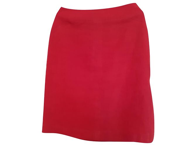 Falda de lino Cacharel rojo oscuro Burdeos