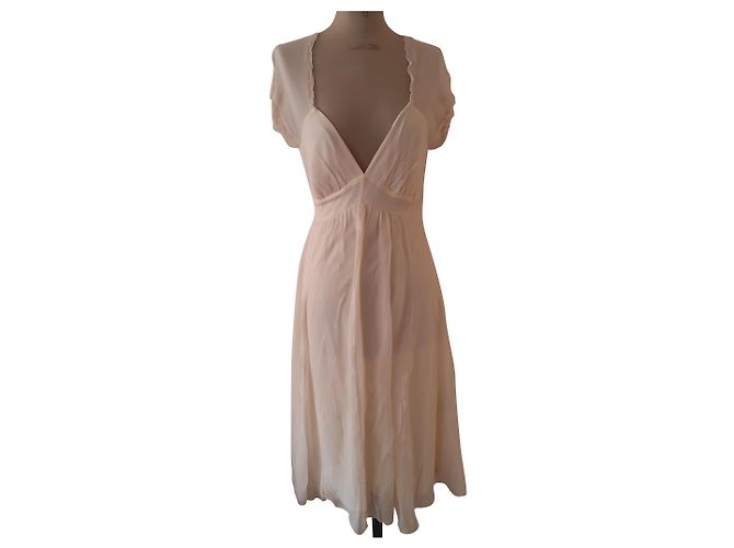 Autre Marque Vestido de seda Jonathan Martin Eggshell Blanco roto