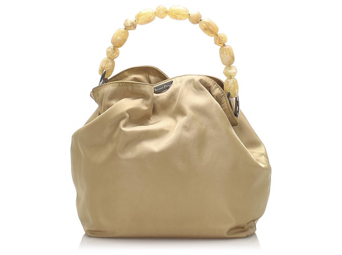 Dior Brown Malice Nylon Handtasche Braun Kunststoff Tuch  ref.222174