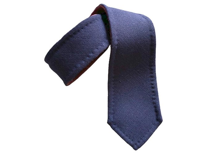 Fendi Corbata de lana Azul  ref.222294