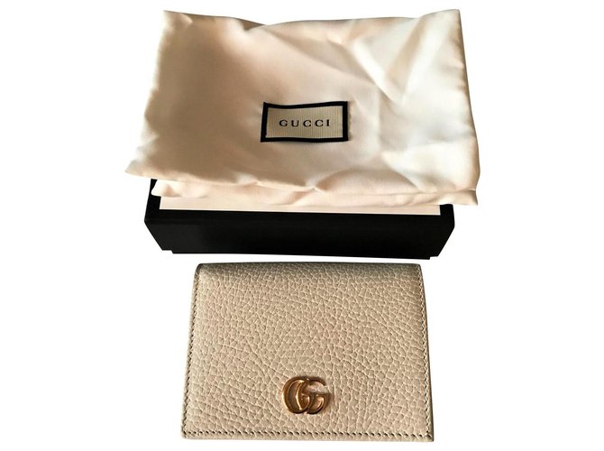 Gucci Marmont wallet Eggshell Leather  ref.222365