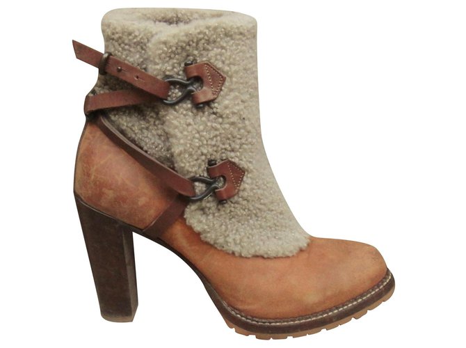 Sartore p boots 37,5 Light brown Leather  ref.222387