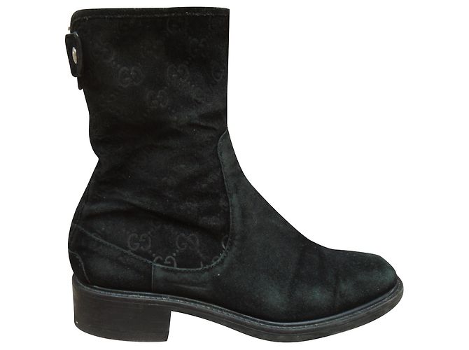 Botas Gucci de camurça preta 38 IT Preto