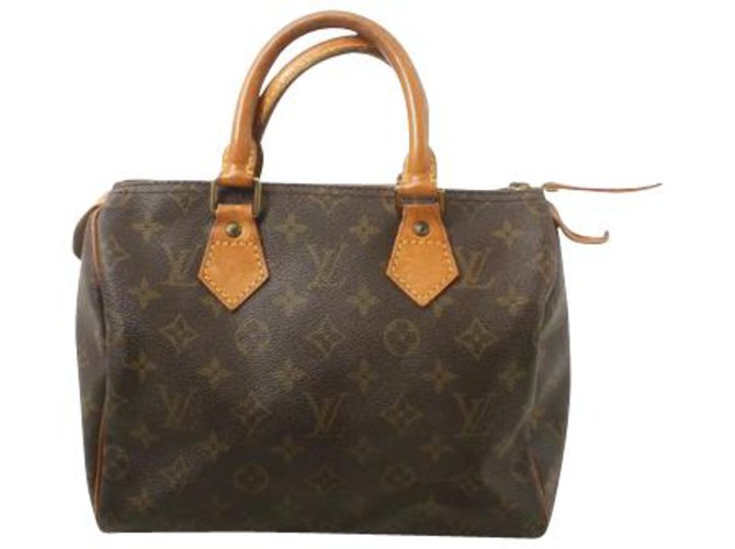 Louis Vuitton Speedy 25 Brown Cloth  ref.222459