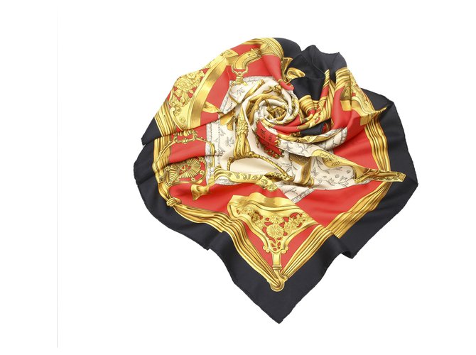 Hermès Foulard en soie Hermes Multi Etriers Tissu Multicolore  ref.222538