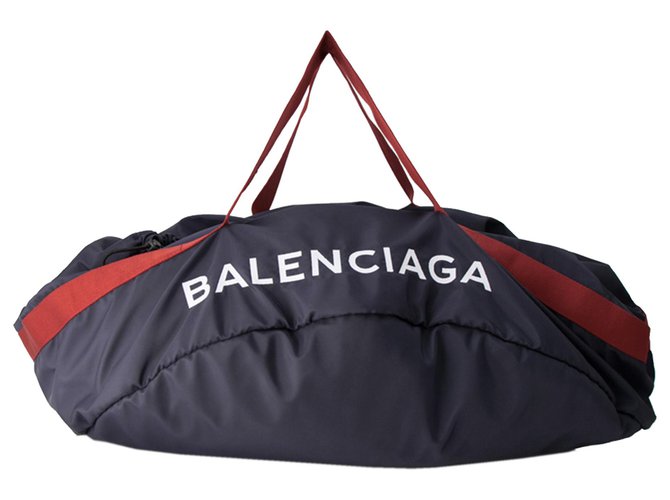 Balenciaga Blue XL Wheel Everyday Nylon Travel Bag Red Navy blue Cloth Cloth  ref.222542