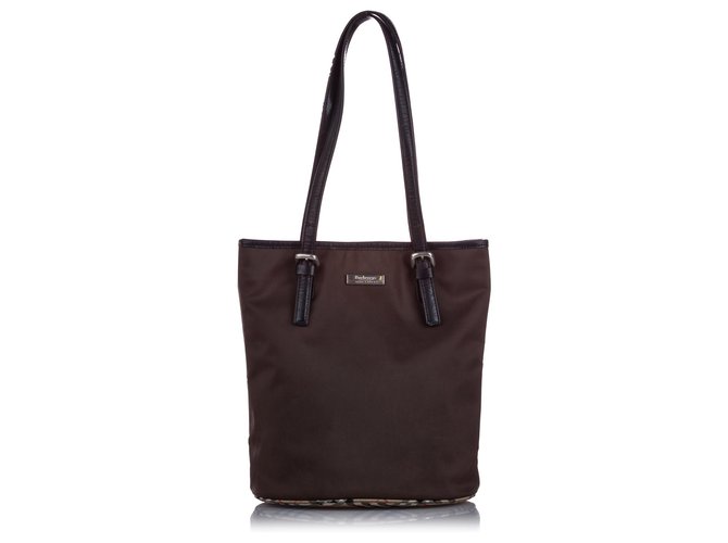 Burberry Brown Nylon Tote Bag Cloth Cloth  ref.222578