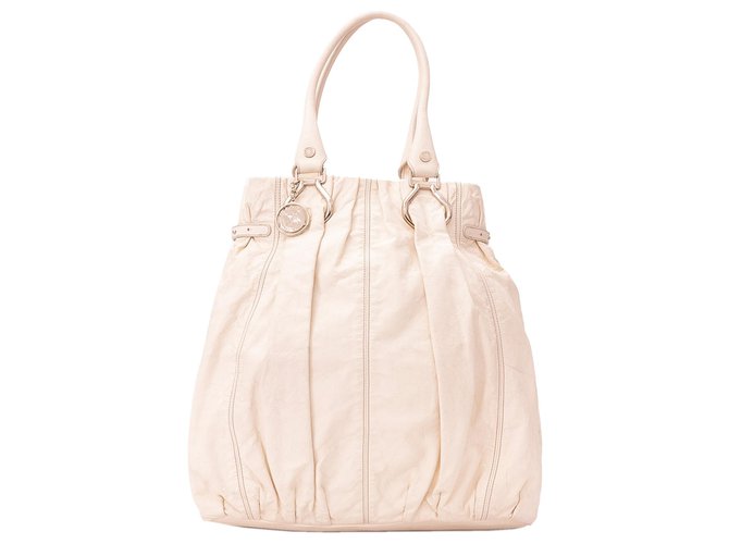 Céline Celine White Leather Handbag Cream Pony-style calfskin  ref.222605