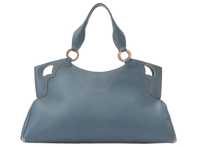 Cartier Blue Marcello de Cartier Leather Handbag Pony-style calfskin  ref.222607