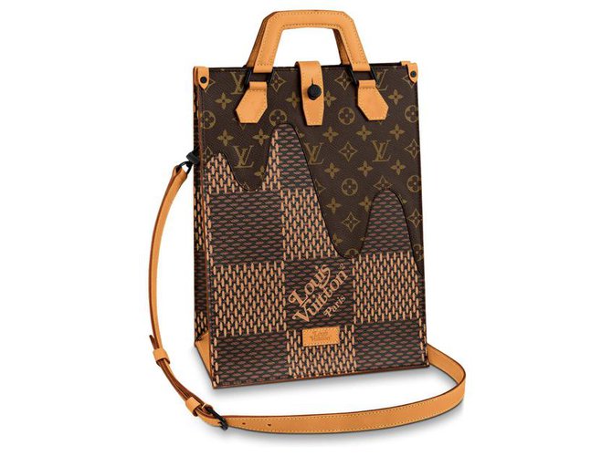 Louis Vuitton Mini Tote Brown Damier ebene Leather  ref.222615