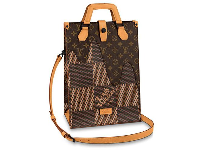 Louis Vuitton Mini-Tasche Braun Damier ebene Leder  ref.222615