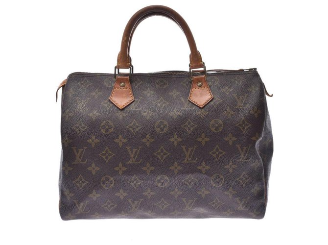 Louis Vuitton Speedy 35 Brown Cloth  ref.222617