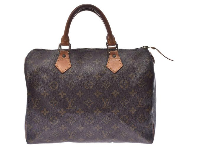 Louis Vuitton Speedy 35 Brown Cloth  ref.222618