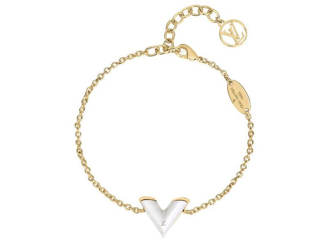 Louis Vuitton LV Armband neue Perlmutt Golden Metall  ref.222698