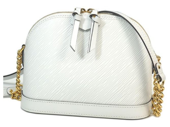 Bolsa de ombro feminina Louis Vuitton alma Mini M51407 branco Couro  ref.222747