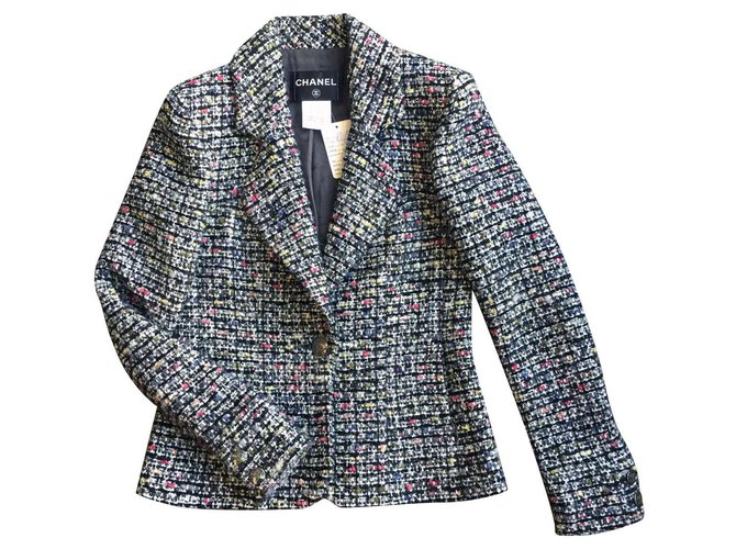 Chanel magnífica chaqueta blazer de tweed Multicolor  ref.222786
