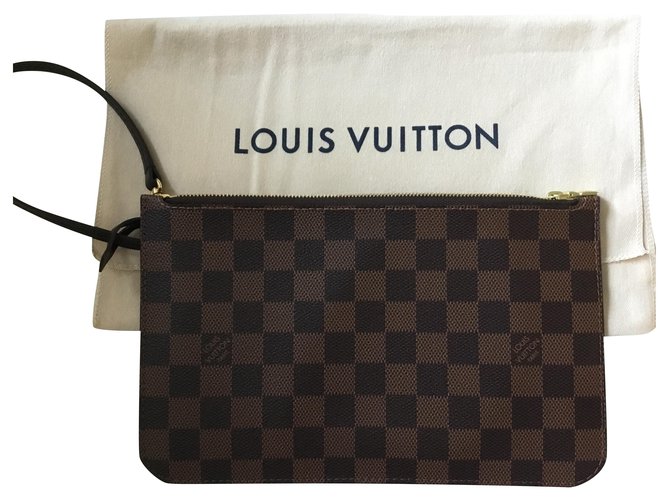 Louis Vuitton Neverfull GM Damier Ebene Cioccolato Cotone  ref.222792