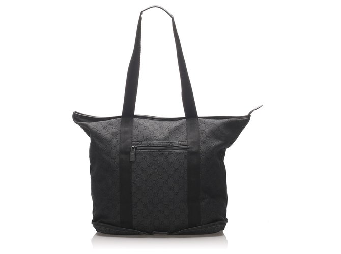 Gucci Black GG Canvas Collapsible Tote Bag Cloth Cloth  ref.223012