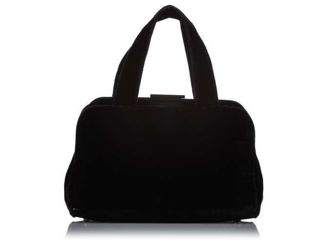 Prada Black Wool Handbag Cloth  ref.223027