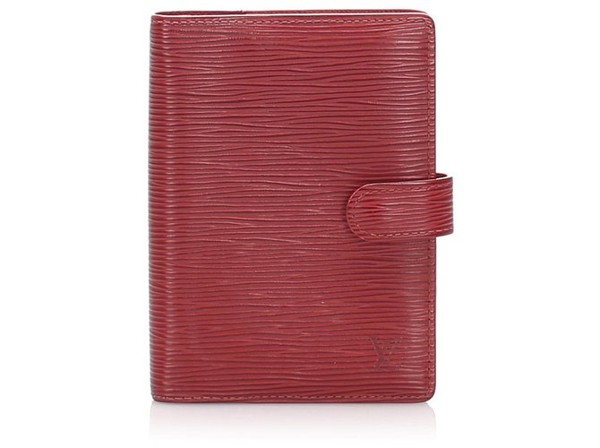 Louis Vuitton Red Epi Agenda PM Rot Leder  ref.223060