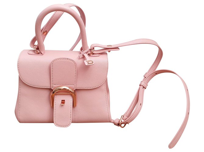 Delvaux Mini brilhante Rosa Couro  ref.223094