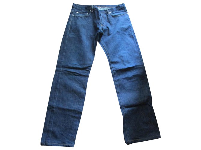 Dior Jeans coupe droite, US 33. Coton Bleu Marine  ref.223107