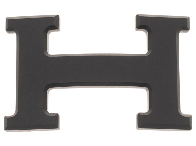 Hermès belt buckle 5382 in matt black PVD Metal  ref.223116