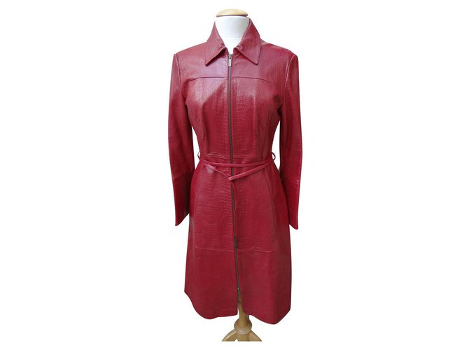 red kenzo coat