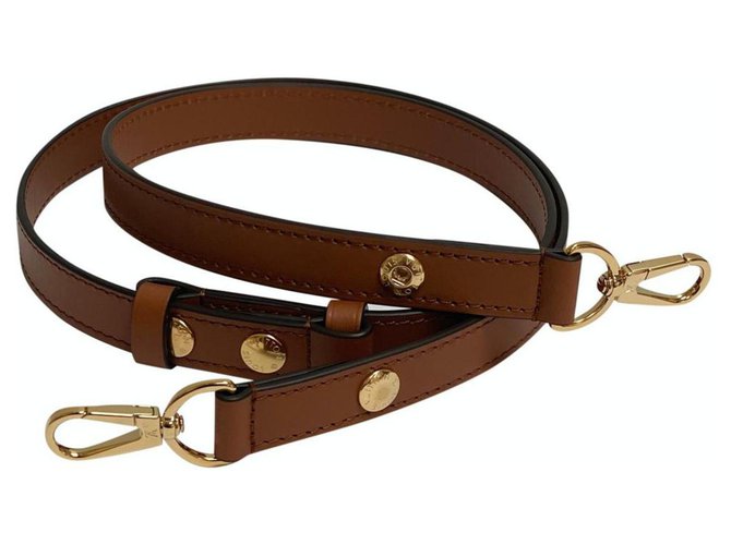 Removable Louis Vuitton shoulder strap Brown Leather  ref.223242