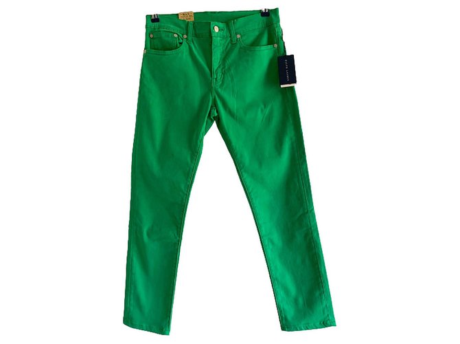 Ralph Lauren Skinny green jeans Cotton  ref.223251