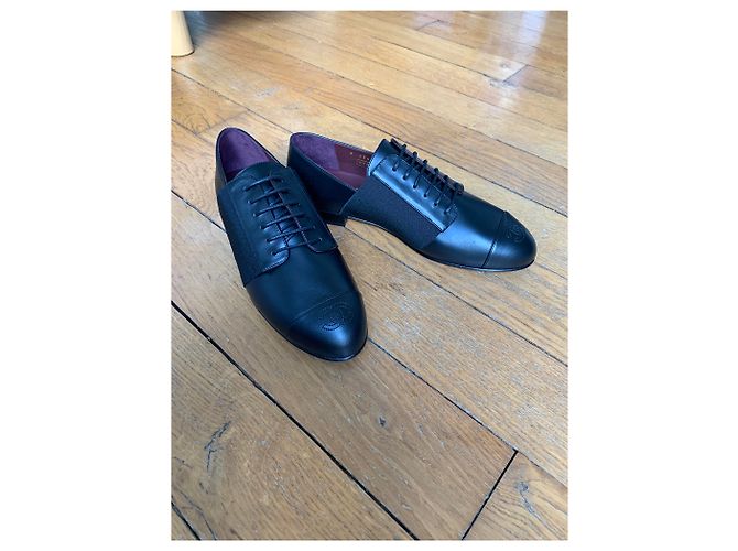 Chanel derby Nero Pelle