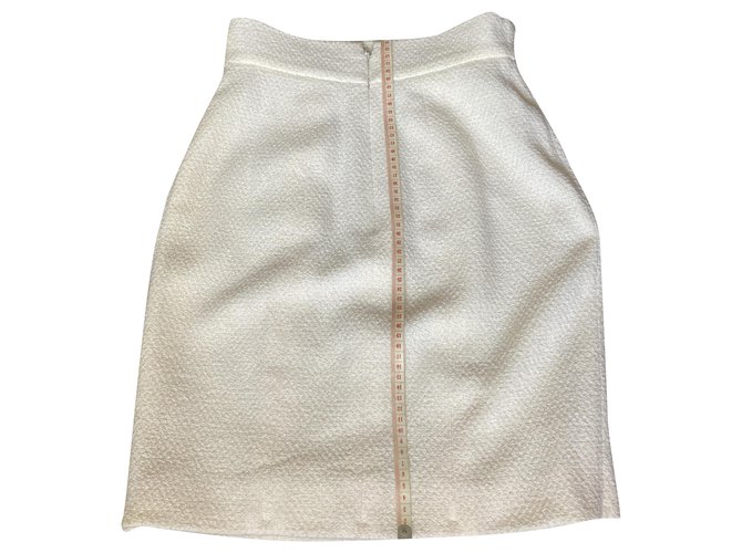 Chanel Skirts Eggshell Wool  ref.223308