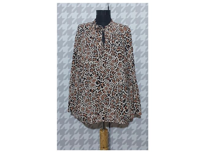 Blusa Day Birger & Mikkelsen Estampado Leopardo Viscosa Multicolor Estampado de leopardo