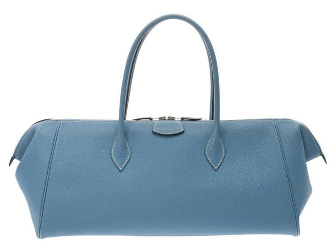 Hermès Paris Bombay Azul Cuero  ref.223339