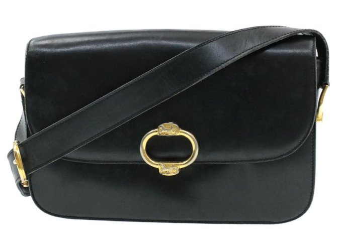 Céline shoulder bag Black Leather  ref.223353