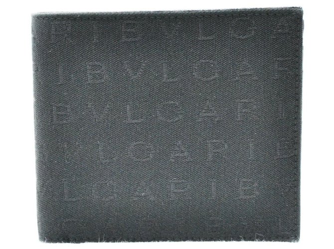 Bulgari BVLGARI Wallet Black Leather  ref.223407