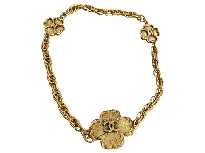 Chanel Halsketten Golden Metall  ref.223410