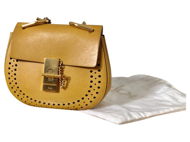 Drew Chloé Handbags Caramel Leather  ref.223417