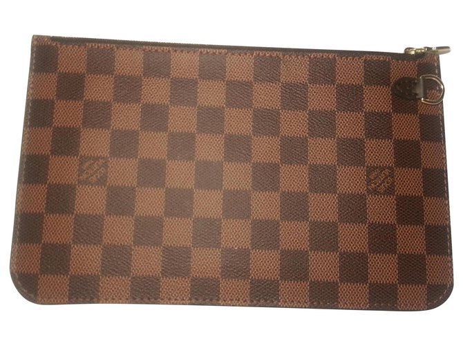 Louis Vuitton Pochette Neverfull Brown Cloth  ref.223450