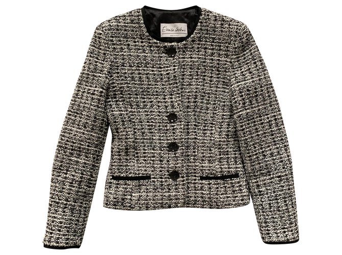 Autre Marque Black and white tweed jacket by Enrico Coveri Multiple colors  ref.223459