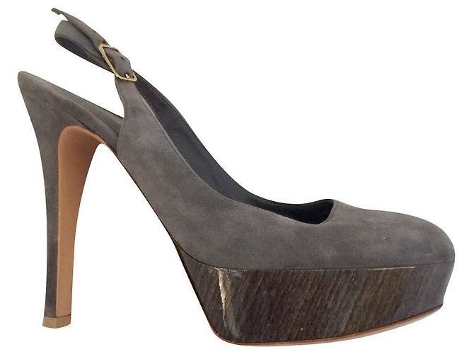Gianvito Rossi Slingback-Pumps Grau