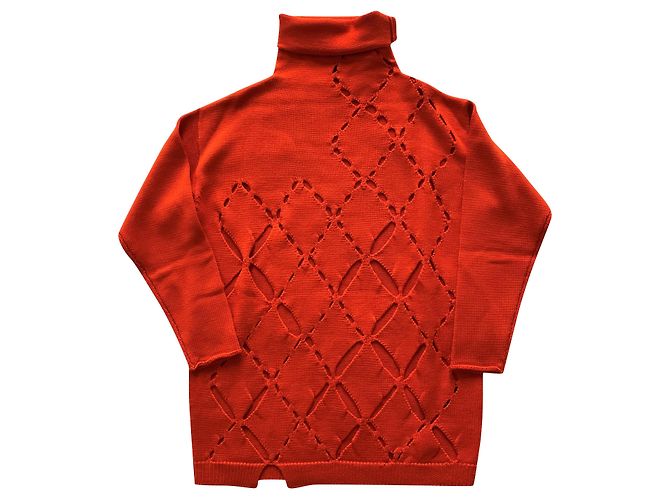 Pier Antonio Gaspari Pull oversize en laine Orange